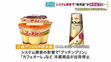 システム障害で「プッチンプリン」など出荷停止・廃棄が影響「純利益・前年の半分以下」江崎グリコ中間決算