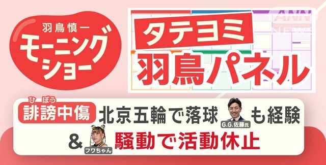 【羽鳥パネル】誹謗中傷 北京五輪で落球G.G.佐藤氏も経験＆フワちゃん騒動で活動休止