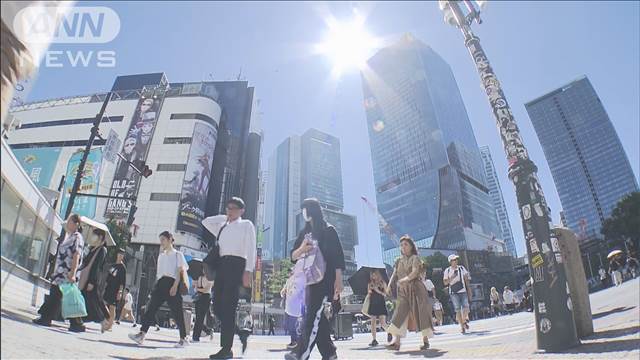 台風一過で青空広がる　関東など40℃迫る暑さ