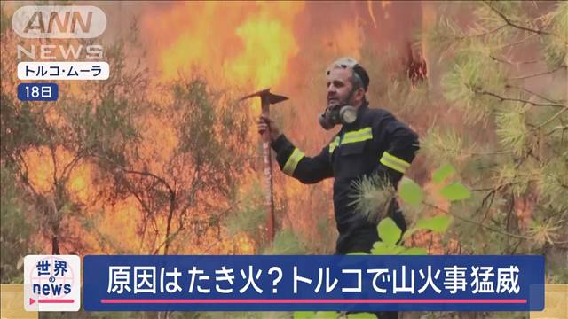 “たき火”原因か　トルコの大規模山火事 「エーゲ海の真珠」にも火の手が…