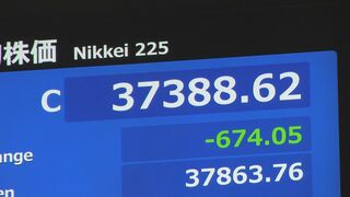 日経平均株価の終値 先週末より674円下落　急速な円高背景に