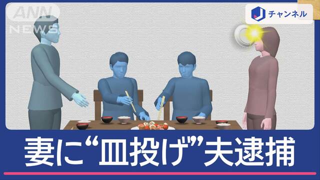 「俺が作った料理に触るな」妻に皿を投げつけ夫逮捕 直前に“意味の分からない通報”