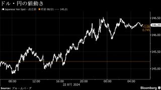 円は対ドルで146円台前半、米金利高受け反落－植田総裁発言を警戒