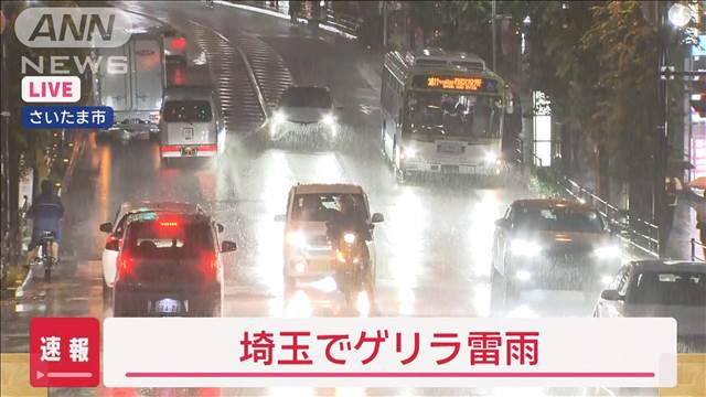 埼玉でゲリラ雷雨　帰宅時間帯を直撃