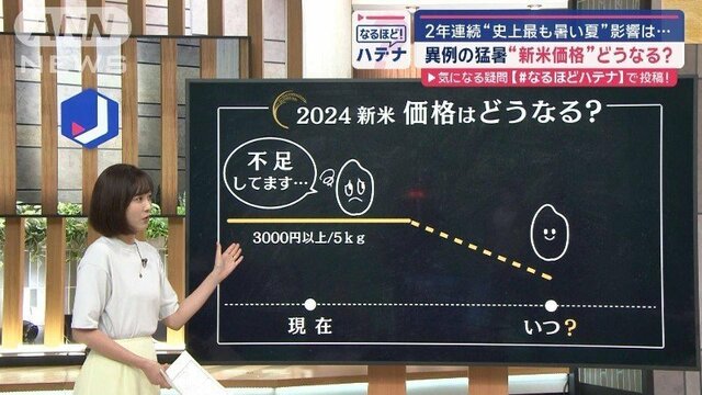 異例の猛暑、新米価格どうなる？　専門家の予想　2年連続「史上最も暑い夏」の影響