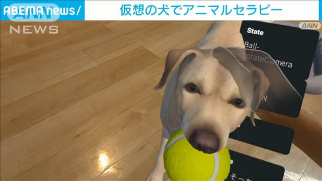 バーチャル犬と“触れ合う”アニマルセラピー　高齢者向けサービス　国内初