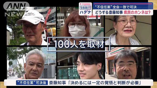 どうする斎藤知事…県民のホンネは？“不信任案”全会一致で可決