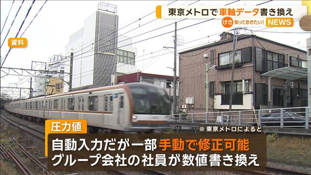 東京メトロでも“改ざん”　車軸データ書き換え