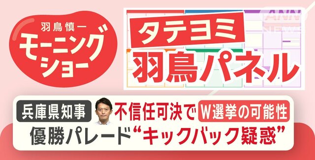 【羽鳥パネル】兵庫県知事 不信任可決でW選挙の可能性 パレード“キックバック疑惑”