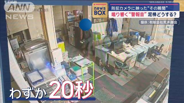 鳴り響く“警報音”に泥棒どうする？　防犯カメラに映った“その瞬間”