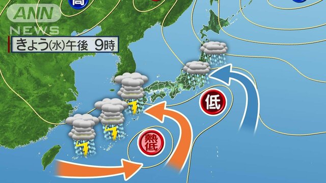 台風16号が25日夜にも発生へ　九州〜沖縄で激しい雷雨　関東も急な雨に注意