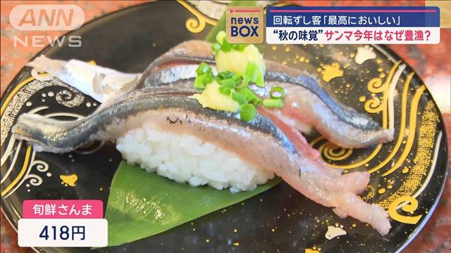 “秋の味覚”サンマ今年はなぜ豊漁？　回転ずし客「最高においしい」