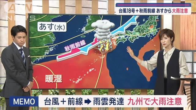 【全国の天気】台風18号＋秋雨前線　あすから大雨注意…　残暑トンネル　抜け出せず