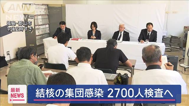 結核の集団感染　2700人検査へ　福島・郡山市