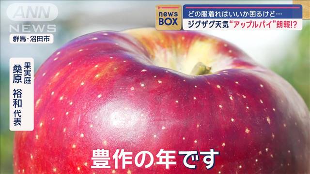 どの服着ればいいか困るけど…ジグザグ天気“アップルパイ”に朗報！？