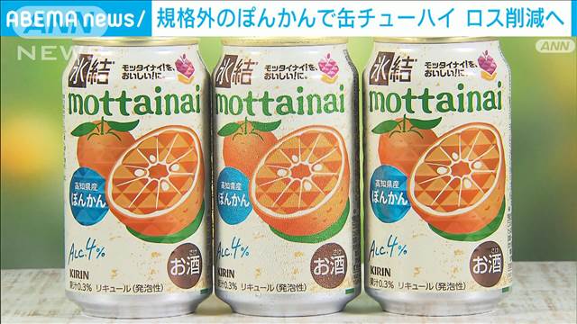 規格外で廃棄される予定の果実使ったチューハイ　約20万個の“ぽんかん”ロス削減へ