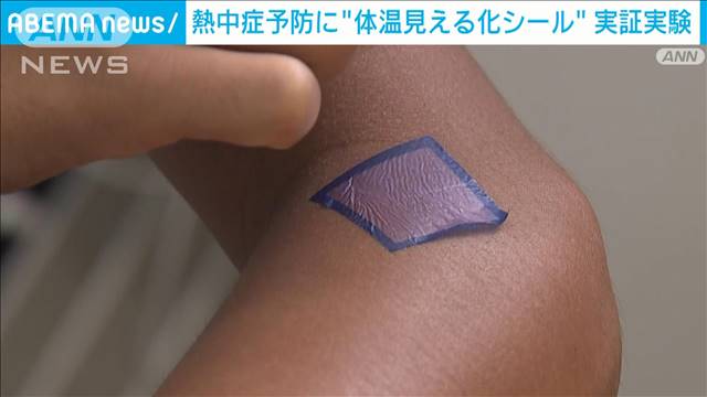 “体温見える化シール” 熱中症予防に小学校で実証