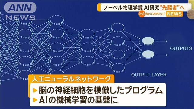 「AIの先駆者」米加の2人にノーベル物理学賞　機械学習の基盤を築く