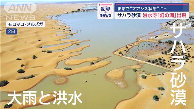 アマゾン川の底“砂漠状態”水位が史上最低に　サハラ砂漠は洪水で「幻の湖」出現