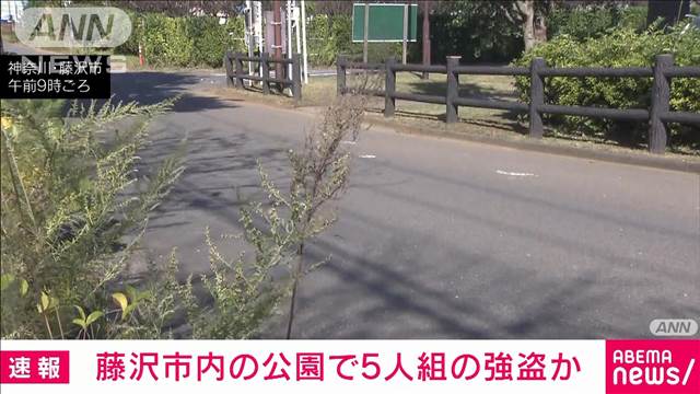 【速報】「金を出せ」男性2人が襲われる強盗事件　男5人逃走中　神奈川・藤沢市の公園