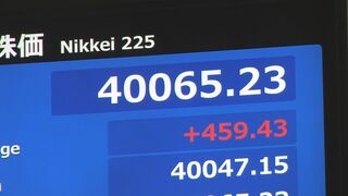 日経平均株価がおよそ3か月ぶりに4万円を回復　441円高の4万47円で寄り付き