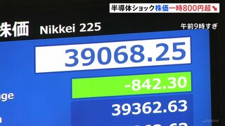 ASMLの“逆サプライズ” 日経平均株価は一時800円以上値下がり