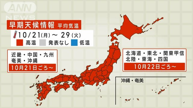 4カ月途切れず！「高温の早期天候情報」　この先は気温乱高下