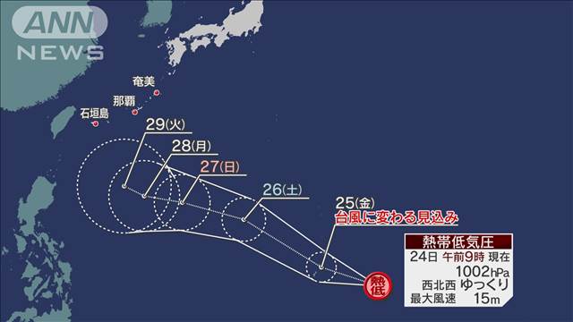 新たな台風発生へ　来週にかけて列島影響の恐れ