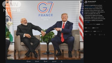 インド・モディ首相　トランプ氏に祝意「米印関係のアップデート楽しみ」