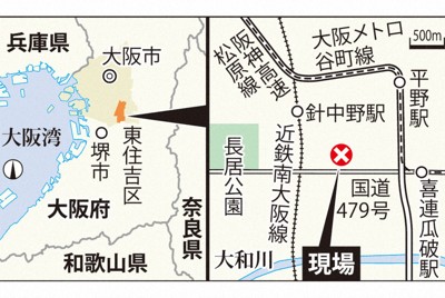 被害女性は50代か　マンションで刺され死亡　大阪・東住吉