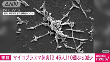 【速報】マイコプラズマ肺炎の全国患者数「2.46人」に 過去最多から減少もほぼ横ばい