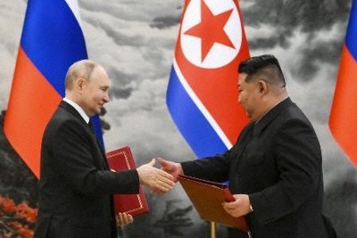 ロシアと北朝鮮、連携条約の批准手続き完了　書面交換後に発効