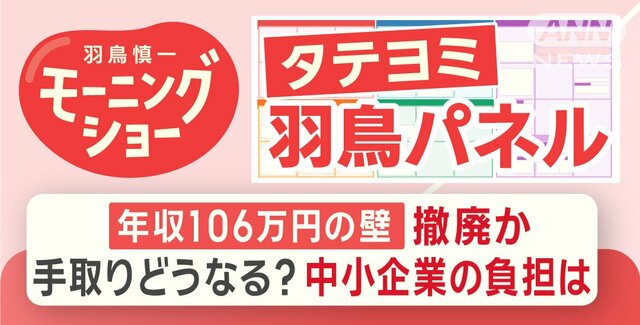 【羽鳥パネル】年収106万円の壁 撤廃か 手取りどうなる？中小企業の負担は