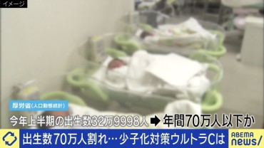 「第3子以降に1000万円支給して、10万人増えるなら1兆円。やってみればいい」「地方で20代男性が余っている」出生数70万人割れ!? 少子化対策“ウルトラC”は