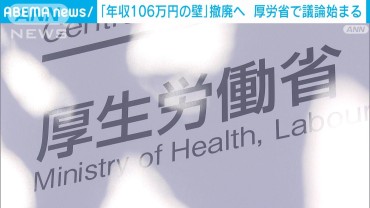 「年収106万円の壁」撤廃へ 　厚生年金加入者の範囲拡大の議論始まる　厚労省