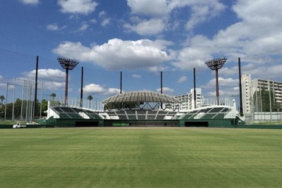 「高校野球発祥の地」展示も　豊中ローズ球場、12月新装オープン